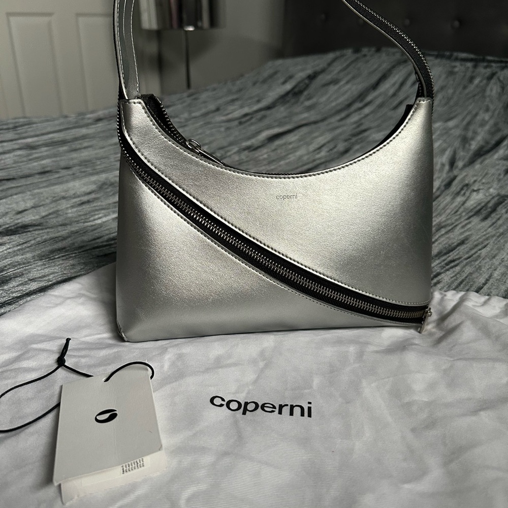Coperni Metallic Silver Shoulder Bag